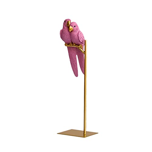 Cabilock papageienverzierungen Träger Huhn sprechendes Kaktusspielzeug Kaktus Pajaros Familie bürodeko Cute Decor Papageienverzierung für den Tisch Papagei Desktop- Harz Rosa von Cabilock