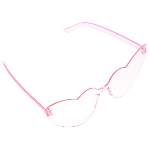 Cabilock rahmenlose brille sonnenbrillen sonnenrbille hochzeitslaken partyhüte party mitgebsel randlose Sonnenbrille Rahmenlose Herz-Sonnenbrille für Partys trendige sonnenbrille Stk Rosa von Cabilock