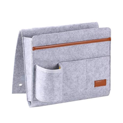 Filz-Aufbewahrung tasche Lager im Freien Nachttisch couch armlehne Filztasche bettgestell bettrahmen Armlehnen-Aufbewahrungsorganisator Armlehnen-Organizer Filzstoff Light Grey Cabilock von Cabilock