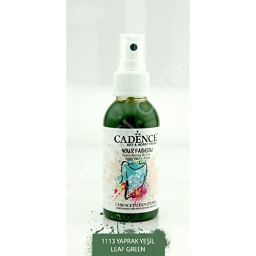 Cadence Textilfarbe zum Sprühen (Fashion Spray) | auf Wasserbasis | 100 ML (1113-Blattgrün) von Cadence