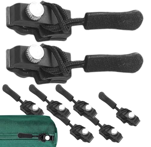 Reißverschluss-Reparatur-Set, universelles Reißverschluss-Fix, Gleitzähne, Schraubenkopf mit 3 verschiedenen Größen, Reißverschluss-Ersatz für Jacke, Rucksack, Gepäck, Schlafsack (12 Stück) von Caduola