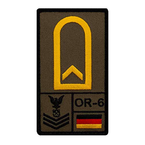 Café Viereck ® Bootsmann Bundeswehr Rank Patch mit Dienstgrad - Gestickt mit Klett – 9,8 cm x 5,6 cm von Café Viereck