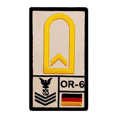 Café Viereck ® Bootsmann Bundeswehr Rank Patch mit Dienstgrad - Gestickt mit Klett – 9,8 cm x 5,6 cm von Café Viereck