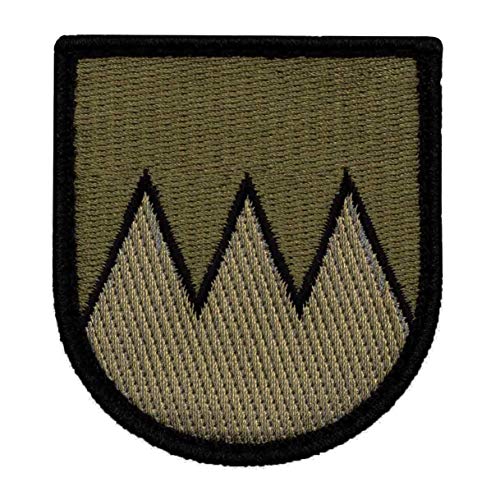 Café Viereck ® Bundeswehr Deutschland Bayern Franken Patch – Gestickt mit Klett – 5,5 cm x 6,5 cm – Oliv von Café Viereck