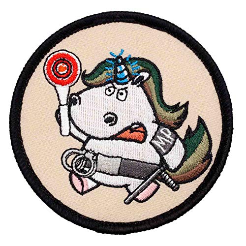 Café Viereck ® Bundeswehr Feldjäger Einhorn Fun Patch Gestickt mit Klett - 8 cm von Café Viereck