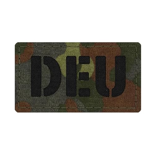 Café Viereck ® Bundeswehr Germany Deutschland DEU Patch Lasercut - 9 x 5 cm mit Klett 1 Stück (flecktarn oliv) von Café Viereck