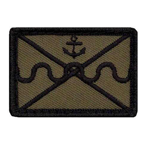 Café Viereck ® Bundeswehr Marineinfanterie Taktik Zeichen Gestickt mit Klett - 5 cm x 3,5 cm von Café Viereck