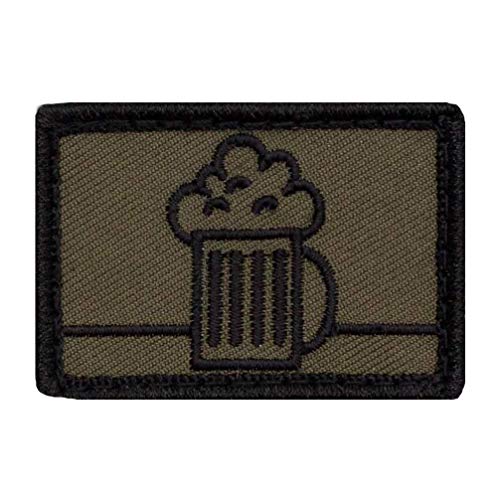 Café Viereck ® Bundeswehr Nachschub - Lustige Bier Taktik Zeichen Gestickt mit Klett - 5 cm x 3,5 cm von Café Viereck