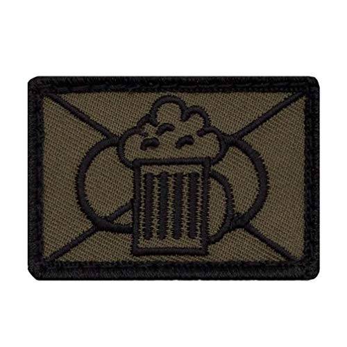 Café Viereck ® Bundeswehr Panzergrenadier - Lustige Bier Taktik Zeichen Gestickt mit Klett - 5 cm x 3,5 cm von Café Viereck