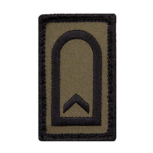 Café Viereck ® Feldwebel Bundeswehr Rank Patch mit Dienstgrad - Gestickt mit Klett – 3 x 5 cm (Oliv mini) von Café Viereck