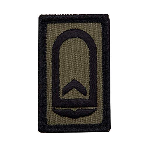 Café Viereck ® Feldwebel Luftwaffe Bundeswehr Rank Patch mit Dienstgrad - Gestickt mit Klett – 3 x 5 cm (Oliv mini) von Café Viereck