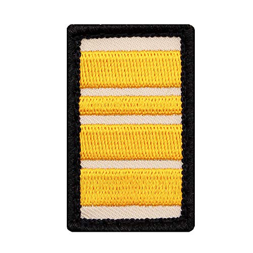 Café Viereck ® Fregattenkapitän Marine Bundeswehr Rank Patch mit Dienstgrad - Gestickt mit Klett –3 x 5 cm (Sand mini) von Café Viereck