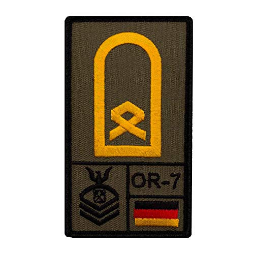 Café Viereck ® Hauptbootsmann Marine Bundeswehr Rank Patch mit Dienstgrad - Gestickt mit Klett – 9,8 cm x 5,6 cm von Café Viereck