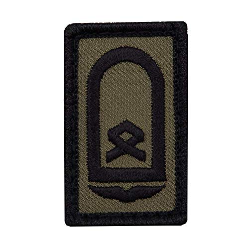 Café Viereck ® Hauptfeldwebel Luftwaffe Bundeswehr Rank Patch mit Dienstgrad - Gestickt mit Klett – 3 x 5 cm (Oliv mini) von Café Viereck