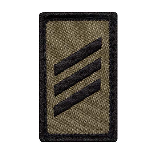 Café Viereck ® Hauptgefreiter Bundeswehr Rank Patch mit Dienstgrad - Gestickt mit Klett – 3 x 5 cm (oliv Mini) von Café Viereck