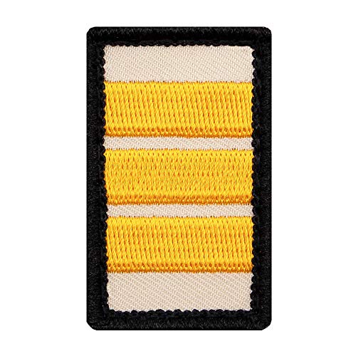 Café Viereck ® Korvettenkapitän Marine Bundeswehr Rank Patch mit Dienstgrad - Gestickt mit Klett – 3 x 5 cm (Sand mini) von Café Viereck