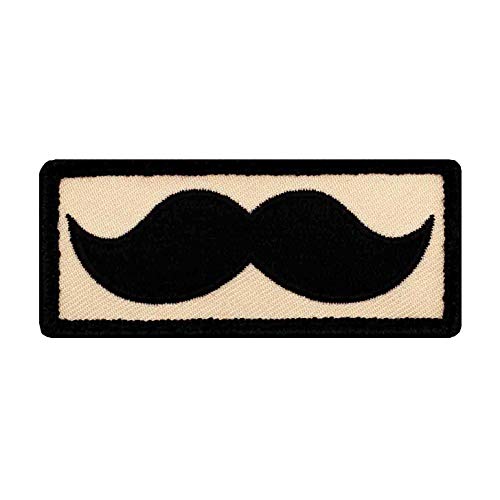 Café Viereck ® Lustiges Fun Bundeswehr Patch Gestickt mit Klett – 7 cm x 3 cm - Bart Sand von Café Viereck