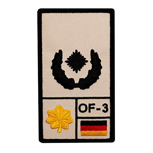 Café Viereck ® Major Bundeswehr Rank Patch mit Dienstgrad - Gestickt mit Klett – 9,8 cm x 5,6 cm von Café Viereck