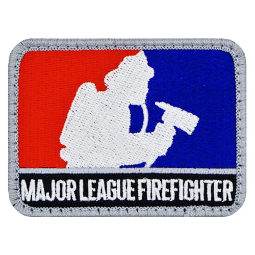 Café Viereck ® Major League Firefighter Feuerwehr Fun Patch Gestickt mit Klett - 8 x 6 cm von Café Viereck