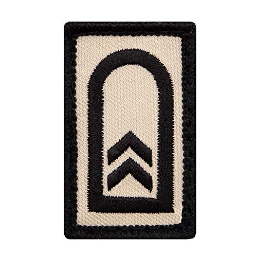 Café Viereck ® Oberfeldwebel Bundeswehr Rank Patch mit Dienstgrad - Gestickt mit Klett – 3 x 5 cm (Sand mini) von Café Viereck