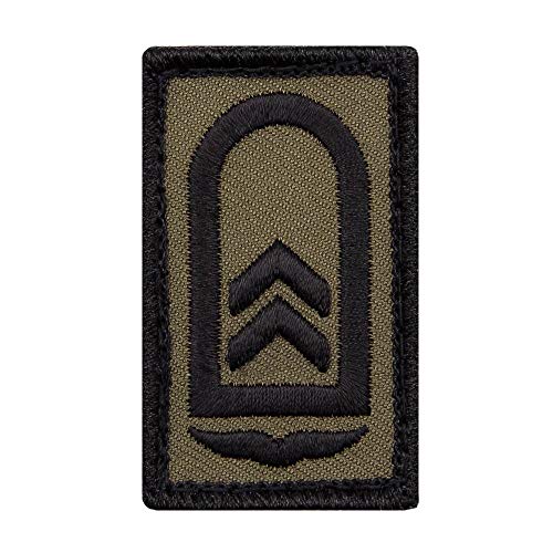 Café Viereck ® Oberfeldwebel Luftwaffe Bundeswehr Rank Patch mit Dienstgrad - Gestickt mit Klett – 3 x 5 cm (Oliv mini) von Café Viereck