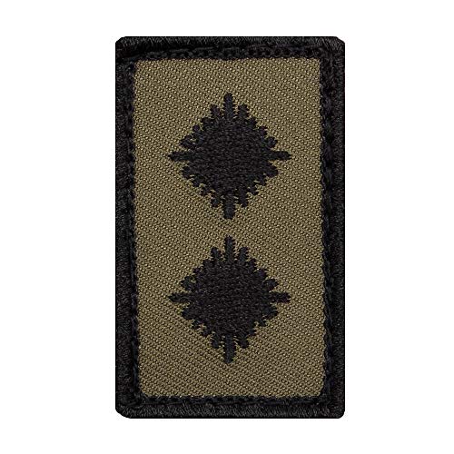 Café Viereck ® Oberleutnant Bundeswehr Rank Patch mit Dienstgrad - Gestickt mit Klett – 3 x 5 cm (Oliv mini) von Café Viereck