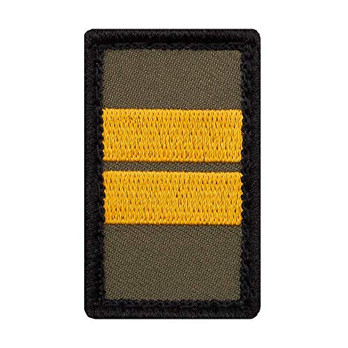 Café Viereck ® Oberleutnant zur See Bundeswehr Rank Patch mit Dienstgrad - Gestickt mit Klett – 3 x 5 cm (Oliv mini) von Café Viereck