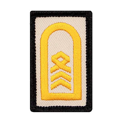 Café Viereck ® Oberstabsbootsmann Marine Bundeswehr Rank Patch mit Dienstgrad - Gestickt mit Klett – 3 x 5 cm (sand mini) von Café Viereck