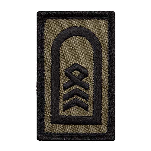 Café Viereck ® Oberstabsfeldwebel Bundeswehr Rank Patch mit Dienstgrad - Gestickt mit Klett – 3 x 5 cm (Oliv mini) von Café Viereck