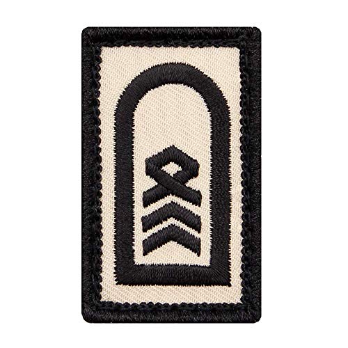 Café Viereck ® Oberstabsfeldwebel Bundeswehr Rank Patch mit Dienstgrad - Gestickt mit Klett – 3 x 5 cm (Sand mini) von Café Viereck