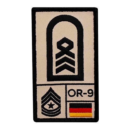 Café Viereck ® Oberstabsfeldwebel Bundeswehr Rank Patch mit Dienstgrad - Gestickt mit Klett – 9,8 cm x 5,6 cm von Café Viereck