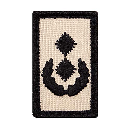 Café Viereck ® Oberstleutnant Bundeswehr Rank Patch mit Dienstgrad - Gestickt mit Klett – 3 x 5 cm (Sand mini) von Café Viereck