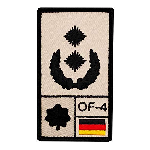 Café Viereck ® Oberstleutnant Bundeswehr Rank Patch mit Dienstgrad - Gestickt mit Klett – 9,8 cm x 5,6 cm von Café Viereck