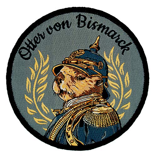 Café Viereck ® Otter von Bismarck Fun Morale Patch Abzeichen gewebt mit Klett - 8,5 cm von Café Viereck