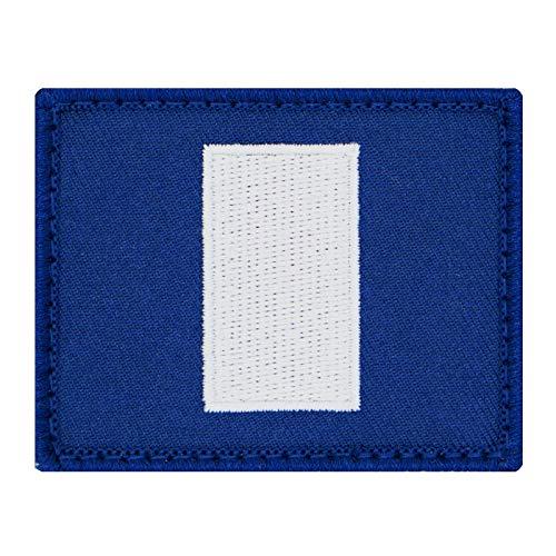 Café Viereck ® Polizei taktisches Zeichen Einsatzhundertschaft - blau und silber - Gestickt mit Klett – 6,7 x 5,3 cm (Hundertschaftsführer silber) von Café Viereck