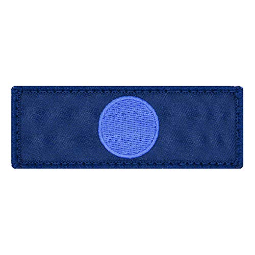 Café Viereck ® Polizei taktisches Zeichen Einsatzhundertschaft - blau und silber - Gestickt mit Klett – 9,3 x 3,3 cm (Truppführer blau) von Café Viereck