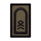 Café Viereck ® Stabsfeldwebel Bundeswehr Rank Patch mit Dienstgrad - Gestickt mit Klett – 3 x 5 cm (Oliv mini) von Café Viereck