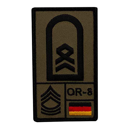 Café Viereck ® Stabsfeldwebel Bundeswehr Rank Patch mit Dienstgrad - Gestickt mit Klett – 9,8 cm x 5,6 cm von Café Viereck