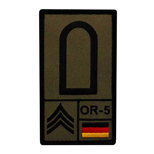 Café Viereck ® Stabsunteroffizier Bundeswehr Rank Patch mit Dienstgrad - Gestickt mit Klett – 9,8 cm x 5,6 cm von Café Viereck