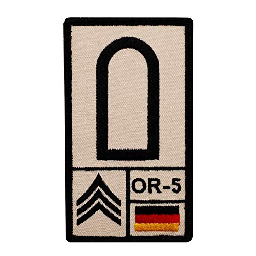 Café Viereck ® Stabsunteroffizier Bundeswehr Rank Patch mit Dienstgrad - Gestickt mit Klett – 9,8 cm x 5,6 cm von Café Viereck