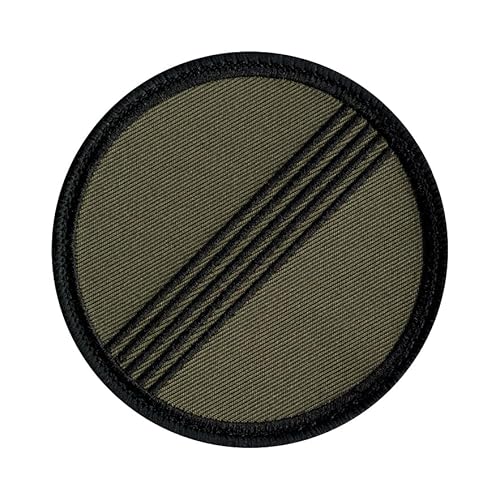 Café Viereck ® Tempolimit aufgehoben Patch – Lustiges Funpatch mit Klettrückseite & Kettelrand – 8 cm Durchmesser – Für Freunde des unbegrenzten Fahrspaßes – Oliv von Café Viereck