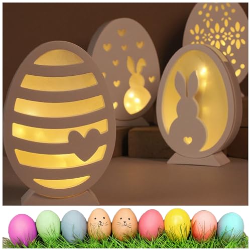 CaiTang Silikonform Ostern Hase, Silikonform Ostern Kaninchen, 6 Stück Silikonformen Gießformen Ostern, Gipsformen zum Gießen Ostern, Silikonform Osterhase Eier für Osterdeko, für DIY Handwerk von CaiTang