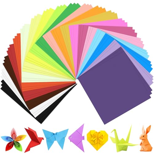 Caianwin 200 Blatt Origami Papier 15 x 15 cm Faltpapier 20 Farben Papier Quadratisch für Haus und Schule, Kunstprojekte und Partys handgemachte diy Origami von Caianwin