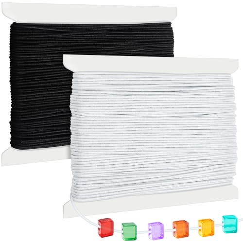 Caianwin 40M/1mm Gummiband für Armbänder Elastische Schnur Schwarz und Weiß Farbe Schmuckfaden Elastisch Nylonschnur für Perlen Halskette und DIY Schmuck Handwerk Caianwin 40M/1mm Gummiband für Armbänder Elastische Schnur Schwarz und Weiß Farbe Schmuckfaden Elastisch Nylonschnur für Perlen Halskette und DIY Schmuck Handwerk von Caianwin