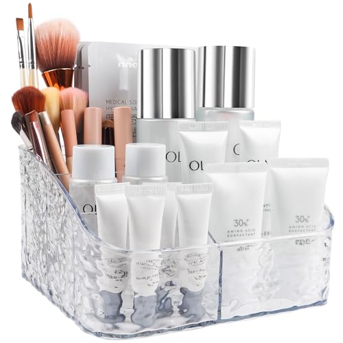 Caianwin 5 Fächern Make Up Pinsel Organizer Acryl Schminke Halter Aufbewahrung Klarer Schminkpinsel Behälter für Badezimmer, Eitelkeit, Schreibtischablage von Caianwin