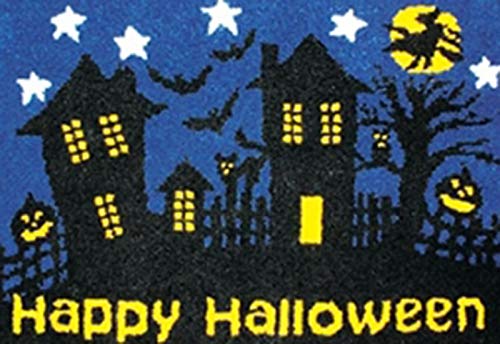 Knüpfpackung DIY Teppich Machen Crafts Kit für Erwachsene/Kinder (Happy Halloween) 33 * 24 Zoll / 85 * 62 cm von Caige