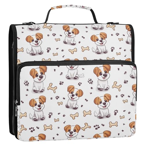 3,8 cm 3 Ringe Reißverschluss Ordner mit Gurt inklusive Reißverschlusstasche Dokumentenmappe Organizer für Büro Schule Niedliche Cartoon-Hunde 3,8 cm 3 Ringe Reißverschluss Ordner mit Gurt inklusive Reißverschlusstasche Dokumentenmappe Organizer für Büro Schule Niedliche Cartoon-Hunde von Caihoyu