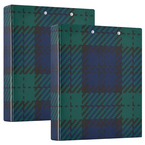 3,8 cm Ringordner Ringordner mit Tasche 1/2 Packung verschiedene Ordner Hard Cover Plaid diagonal von Caihoyu