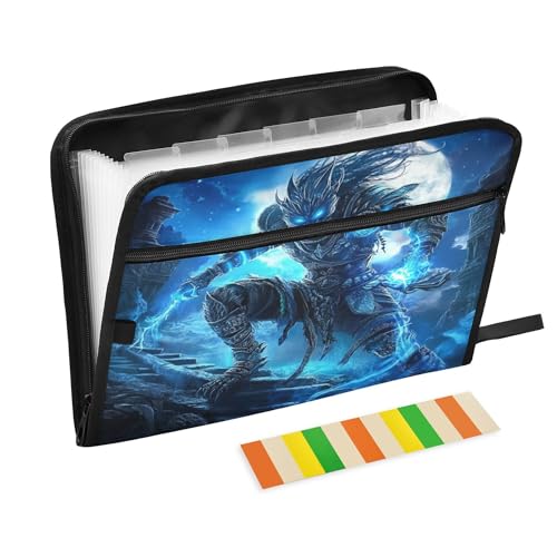 Fächermappe mit 13 Fächern, mit Etiketten, A4, Briefgröße, Papier, Akkordeon, Dokumenten-Organizer mit Reißverschluss, Büro, Schule, Drache Fächermappe mit 13 Fächern, mit Etiketten, A4, Briefgröße, Papier, Akkordeon, Dokumenten-Organizer mit Reißverschluss, Büro, Schule, Drache von Caihoyu