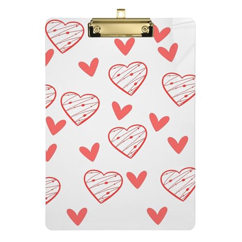 Happy Mothers's Day Red Valentine's Day Love Padfolio Klemmbrett Hartbrett für Fußball-Truck-Fahrer Größe 22,9 x 30,5 cm von Caihoyu